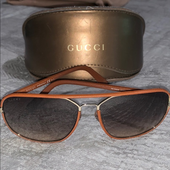 Gucci Accessories - GUCCI leather sunglasses